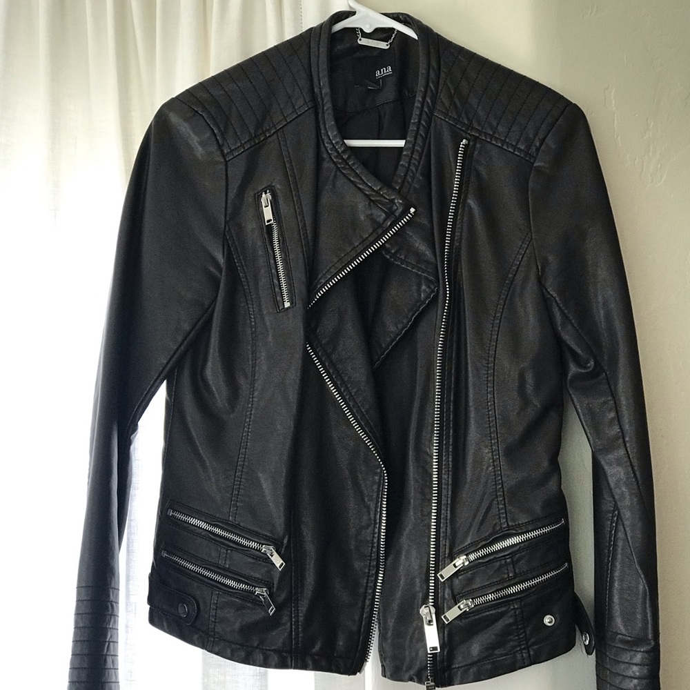 Vegan leather “biker” jacket
